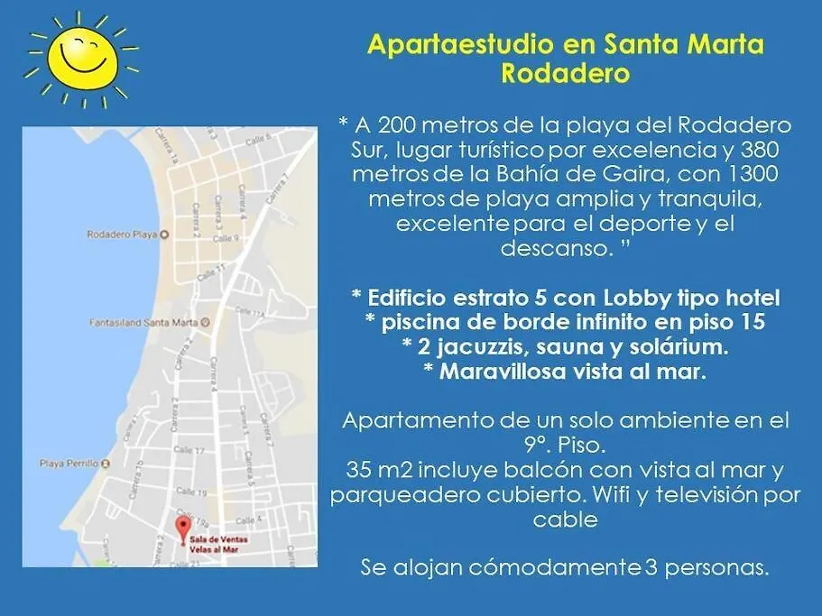 Apartaestudio Velas Al Mar Santa Marta Gaira Colombia